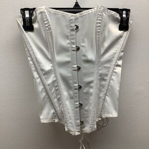 Vintage White Size Small Corset Top. Has a Sticker Marking On Back